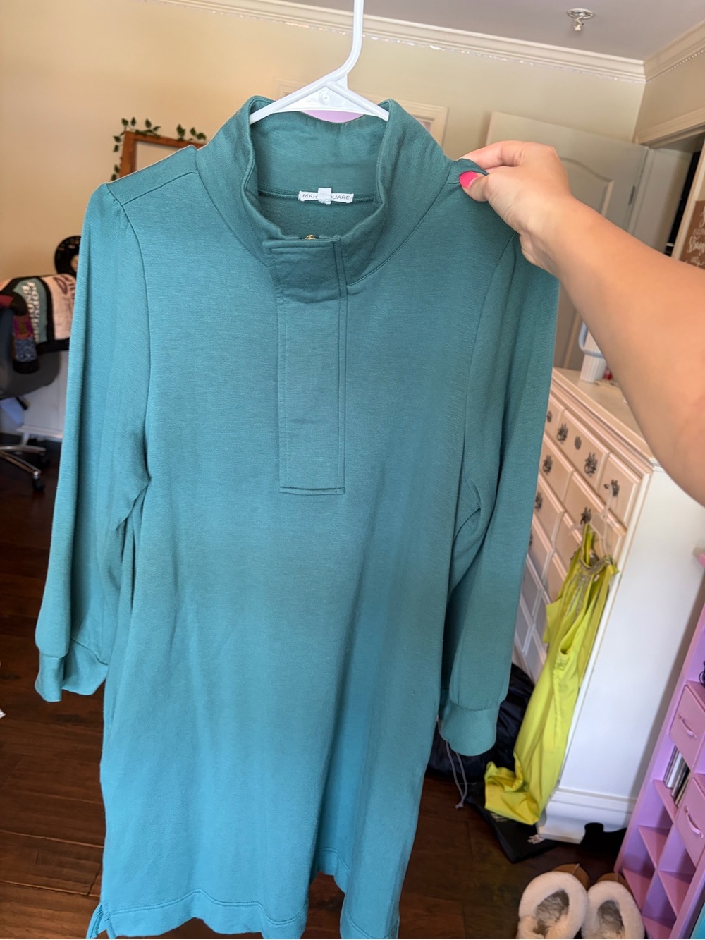 Teal Mary Square dress